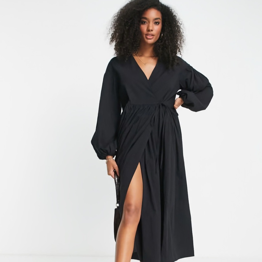 ASOS Maxi Cotton Blouson Sleeve‎ Dress